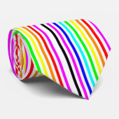Neckties Regenbogenfarbstreifen Krawatte (Gerollt)