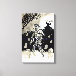 "Necromancer" - Illustration von Tracy Lesch Leinwanddruck
