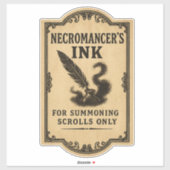 Necromancer's Ink - Halloween Apothecary Label (Blatt)