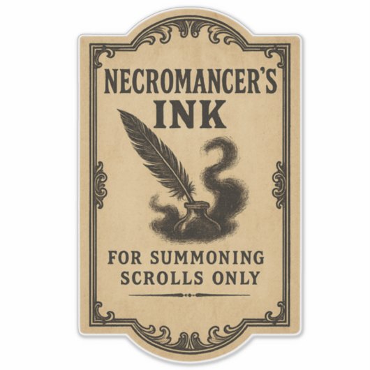 Necromancer's Ink - Halloween Apothecary Label (Vorderseite)