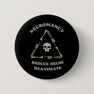 Necromancy Reanimate Funny Skelett m Button