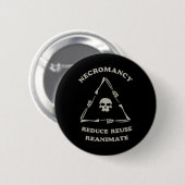 Necromancy Reanimate Funny Skelett m Button (Vorne & Hinten)