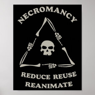 Necromancy Reanimate Funny Skelett m Poster