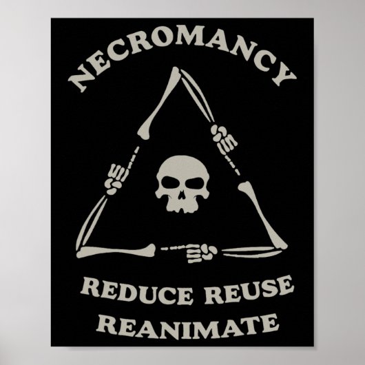 Necromancy Reanimate Funny Skelett m Poster (Vorne)