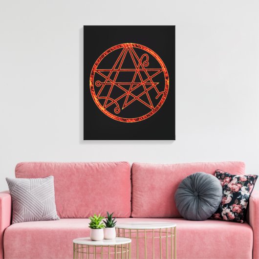 Necronomicon (burning) leinwanddruck (Insitu (Wohnzimmer))