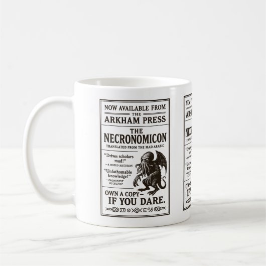 Necronomicon - Jetzt verfügbar bei Arkham Press Kaffeetasse (Links)