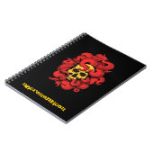 Necronomicon Notizbuch mit dem Schädel und den Notizblock (Linke Seite)