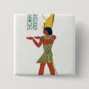 Nectanebo I die doppelte Krone tragend Button