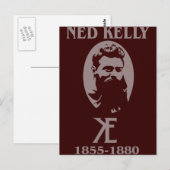 Ned Kelly Design Postkarte (Vorne/Hinten)