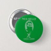 Ned Kelly Entwurf Button (Vorne & Hinten)