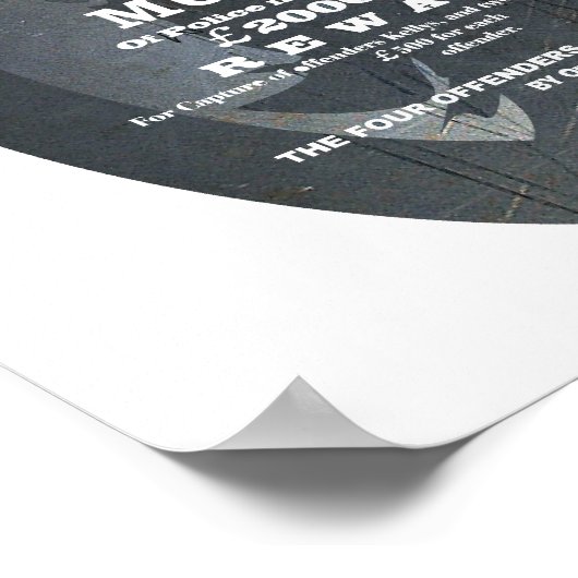 Ned Kelly Reward Poster (Ecke)