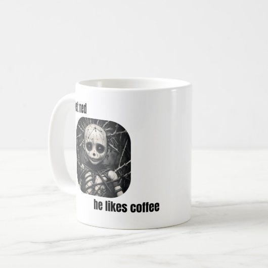 Ned und Kaffee (oder Tee) Kaffeetasse (Vorderseite Links)