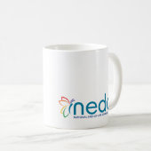 NEDA-Logo-Tasse mit Butterfly Kaffeetasse (VorderseiteRechts)