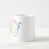 NEDA-Logo-Tasse mit Butterfly Kaffeetasse (Vorderseite Links)