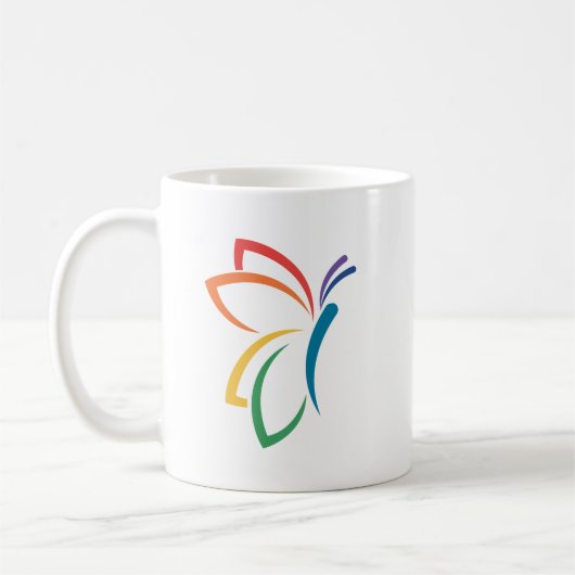 NEDA-Logo-Tasse mit Butterfly Kaffeetasse (Links)