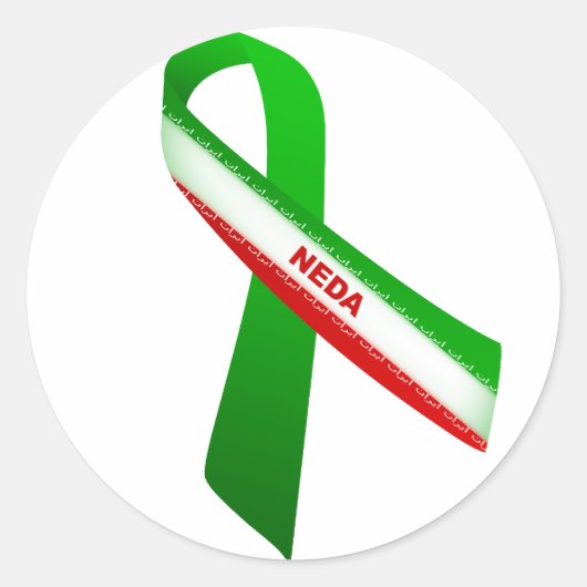 Neda Runder Aufkleber (Vorderseite)