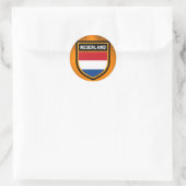 Nederland Flag Runder Aufkleber (Tasche)