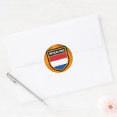 Nederland Flag Runder Aufkleber (Umschlag)