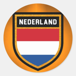 Nederland Flag Runder Aufkleber