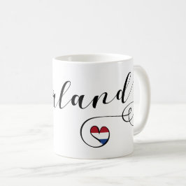Nederland Heart Tasse, Niederlande Kaffeetasse