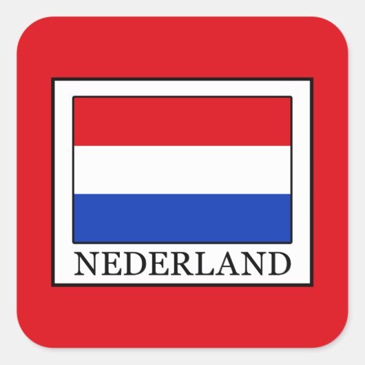 Nederland Quadratischer Aufkleber (Vorderseite)