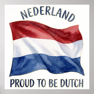 Nederland Stolz ein niederländischer Flagge zu sei Poster