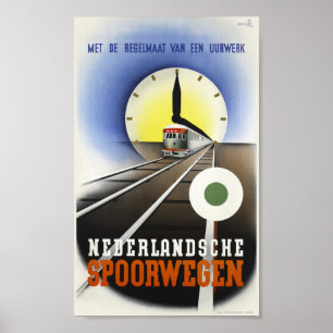 Nederlandsche Spoorwegen Vintage Poster 1939
