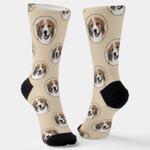 Nederlandse Kooikerhondje Malerei Haustier Hund Ku Socken