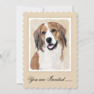 Nederlandse Kooikerhondje Malerei - Hunde Kunst Einladung