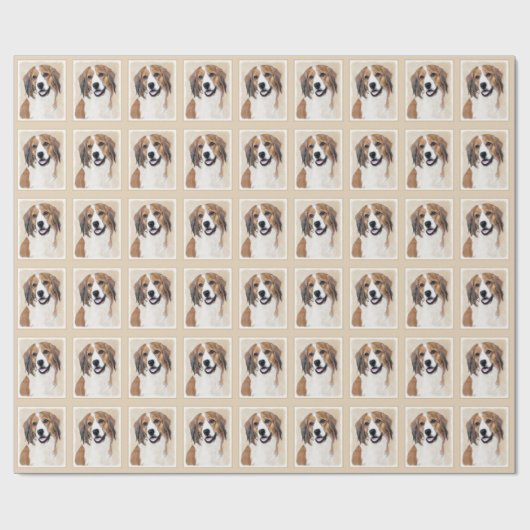 Nederlandse Kooikerhondje Malerei - Hunde Kunst Geschenkpapier (Flach)