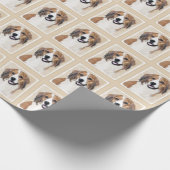 Nederlandse Kooikerhondje Malerei - Hunde Kunst Geschenkpapier (Ecke)