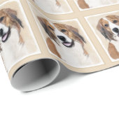 Nederlandse Kooikerhondje Malerei - Hunde Kunst Geschenkpapier (Rolleneckpunkt)