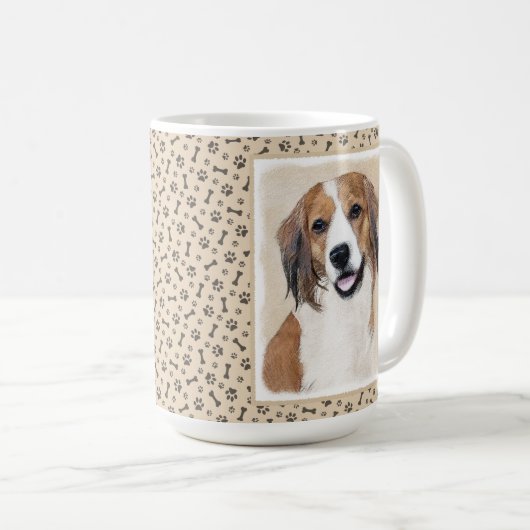 Nederlandse Kooikerhondje Malerei - Hunde Kunst Kaffeetasse (VorderseiteRechts)