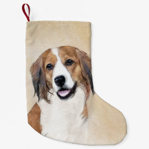 Nederlandse Kooikerhondje Malerei - Hunde Kunst Kleiner Weihnachtsstrumpf