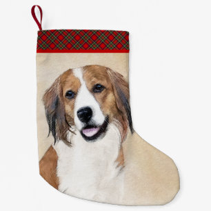 Nederlandse Kooikerhondje Malerei - Hunde Kunst Kleiner Weihnachtsstrumpf