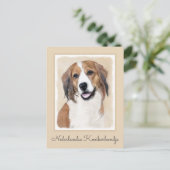 Nederlandse Kooikerhondje Malerei - Hunde Kunst Postkarte (Stehend Vorderseite)