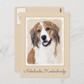 Nederlandse Kooikerhondje Malerei - Hunde Kunst Postkarte (Vorne/Hinten)