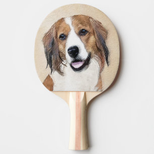 Nederlandse Kooikerhondje Malerei - Hunde Kunst Tischtennis Schläger