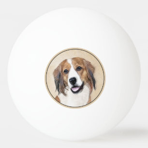 Nederlandse Kooikerhondje Malerei - Hunde Kunst Tischtennisball