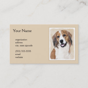 Nederlandse Kooikerhondje Malerei - Hundekunst Visitenkarte