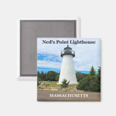 Ned's Point Lighthouse, Massachusetts Magnet (Vorderseite/Rückseite)