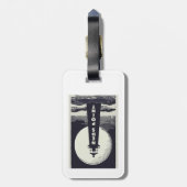 Ned's Point Lighthouse Massachusetts Moon Gepäckanhänger (Rückseite vertikal)