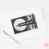 Neds Point Lighthouse Massachusetts Moon Rechteckiger Aufkleber (Umschlag)