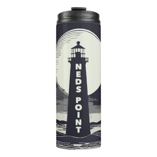 Ned's Point Lighthouse Massachusetts Moon Thermosbecher (Vorderseite)