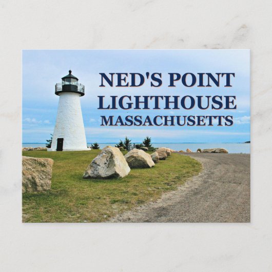 Ned's Point Lighthouse, Massachusetts Postkarte (Vorderseite)