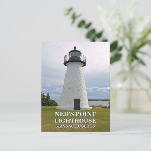 Ned's Point Lighthouse, Massachusetts Postkarte (Stehend Vorderseite)