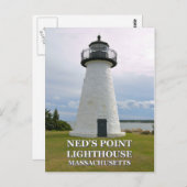 Ned's Point Lighthouse, Massachusetts Postkarte (Vorne/Hinten)