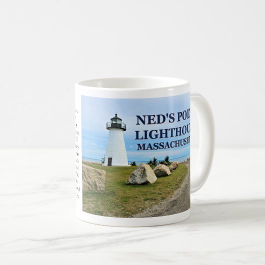 Ned's Point Lighthouse, Massachusetts Tasse (VorderseiteRechts)