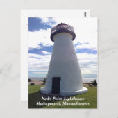 Ned's Point Lighthouse Mattapoisett, Massachusetts Postkarte (Vorne/Hinten)