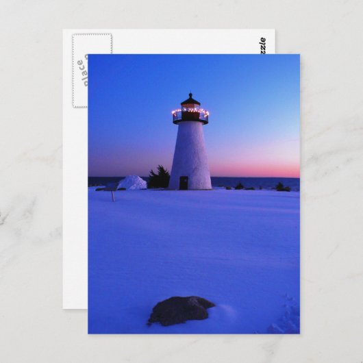 Ned's Point Lighthouse (Portrait) Postkarte (Vorne/Hinten)
